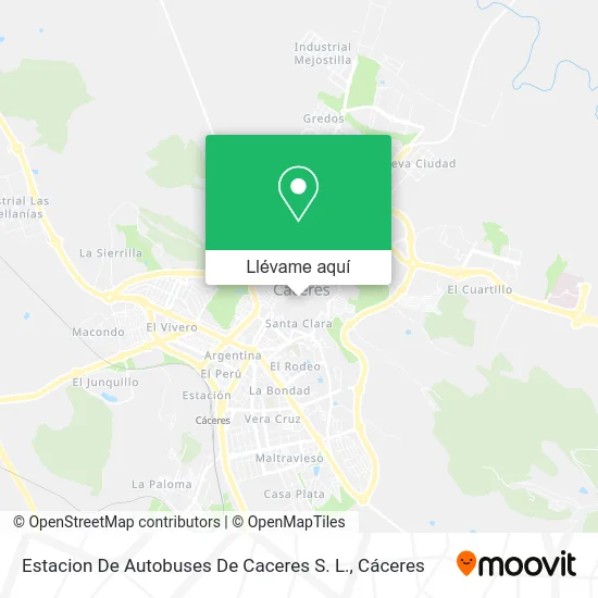 Mapa Estacion De Autobuses De Caceres S. L.