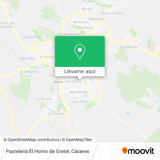 Mapa Pastelería El Horno de Gretel