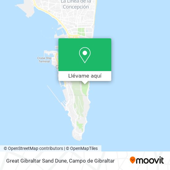 Mapa Great Gibraltar Sand Dune