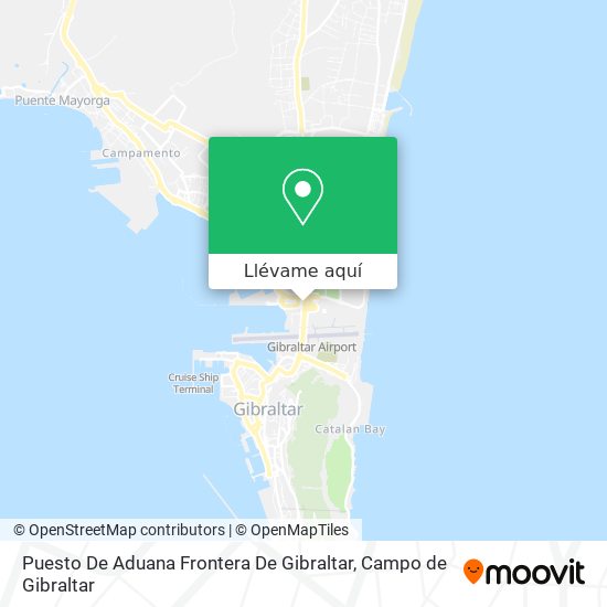 Mapa Puesto De Aduana Frontera De Gibraltar