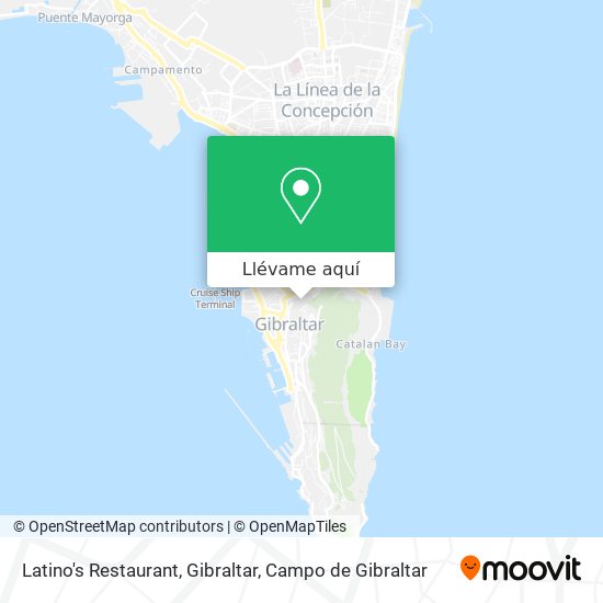 Mapa Latino's Restaurant, Gibraltar