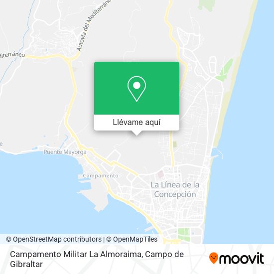 Mapa Campamento Militar La Almoraima