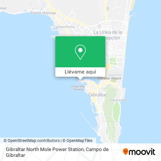 Mapa Gibraltar North Mole Power Station