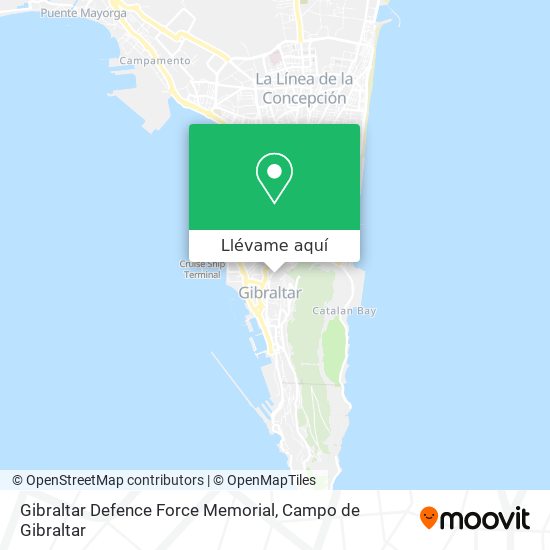 Mapa Gibraltar Defence Force Memorial