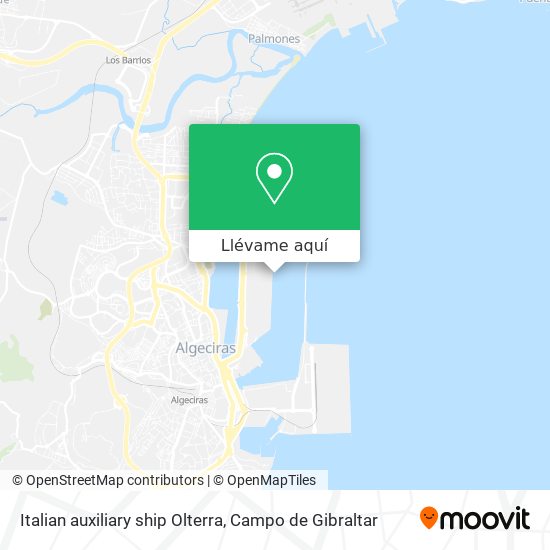 Mapa Italian auxiliary ship Olterra