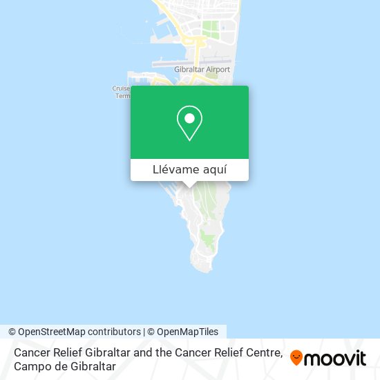 Mapa Cancer Relief Gibraltar and the Cancer Relief Centre