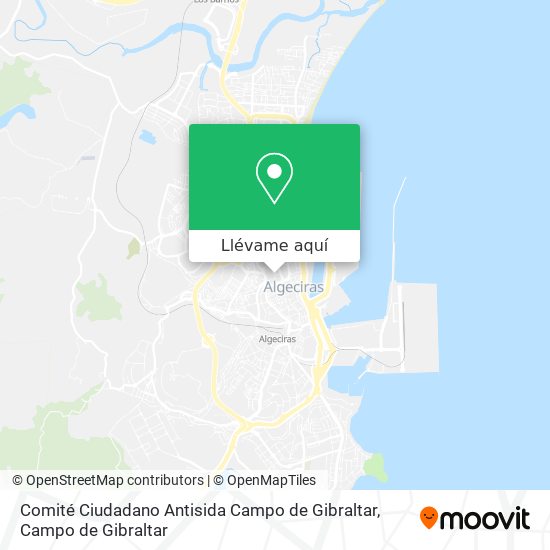 Mapa Comité Ciudadano Antisida Campo de Gibraltar