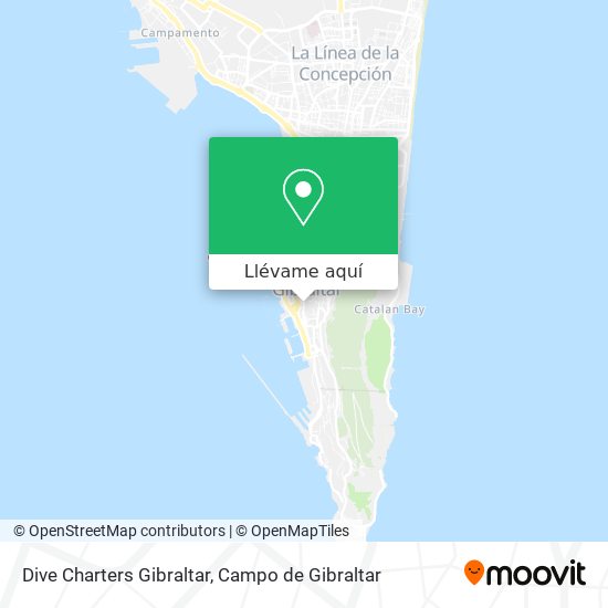 Mapa Dive Charters Gibraltar