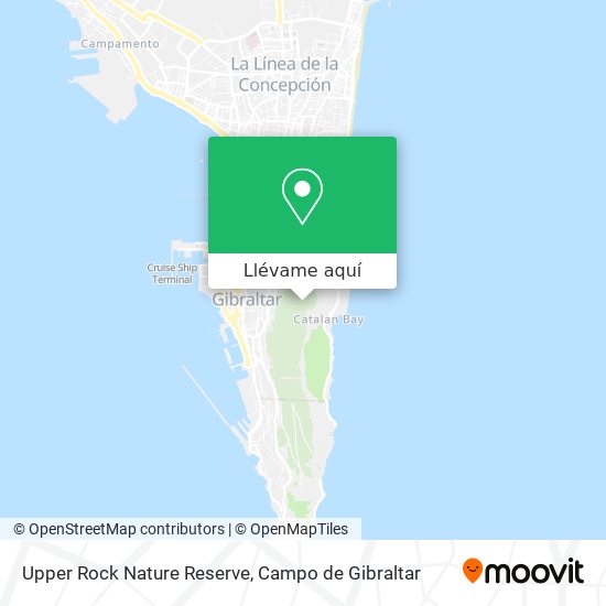 Mapa Upper Rock Nature Reserve