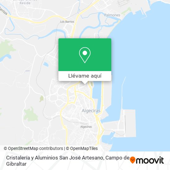 Mapa Cristalería y Aluminios San José Artesano