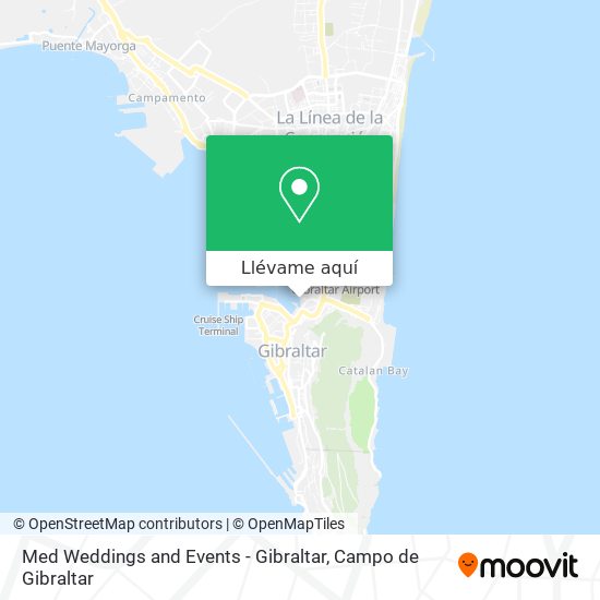 Mapa Med Weddings and Events - Gibraltar