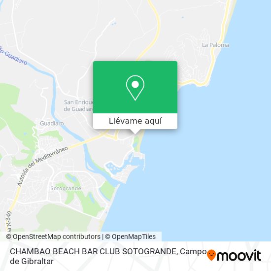 Mapa CHAMBAO BEACH BAR CLUB SOTOGRANDE