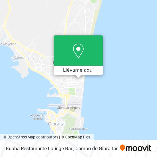 Mapa Bubba Restaurante Lounge Bar.