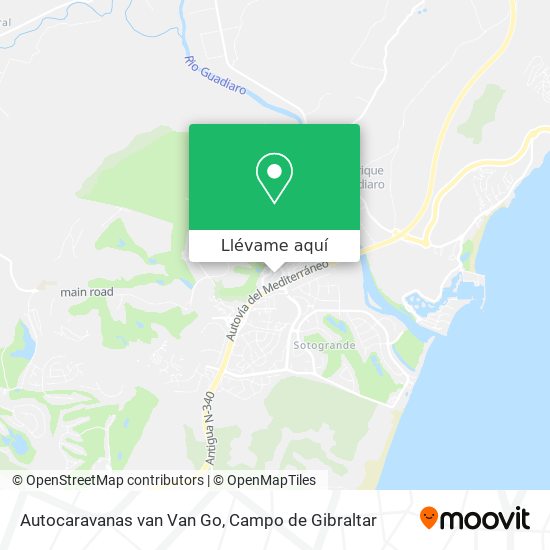 Mapa Autocaravanas van Van Go