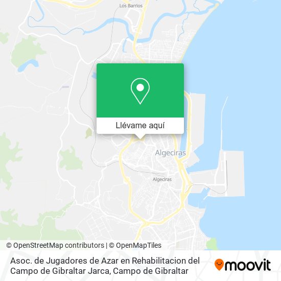 Mapa Asoc. de Jugadores de Azar en Rehabilitacion del Campo de Gibraltar Jarca