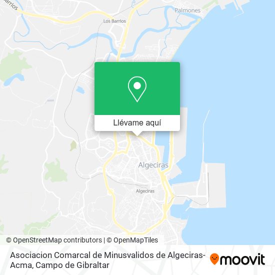 Mapa Asociacion Comarcal de Minusvalidos de Algeciras-Acma