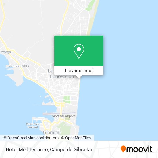 Mapa Hotel Mediterraneo