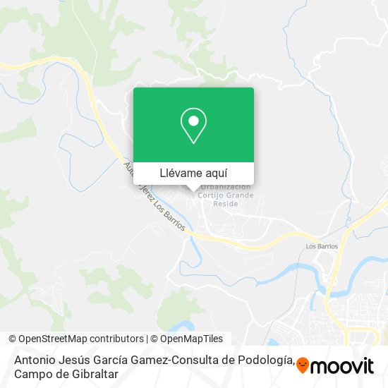 Mapa Antonio Jesús García Gamez-Consulta de Podología