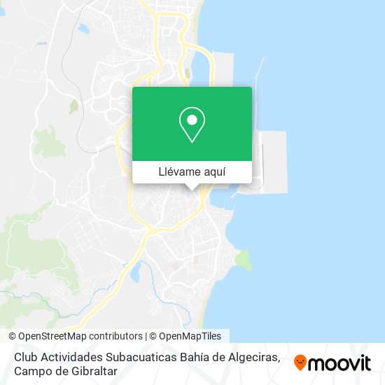 Mapa Club Actividades Subacuaticas Bahía de Algeciras