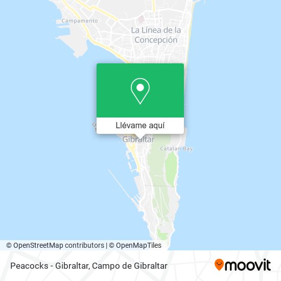 Mapa Peacocks - Gibraltar