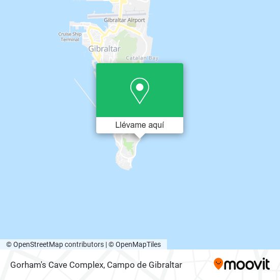 Mapa Gorham's Cave Complex