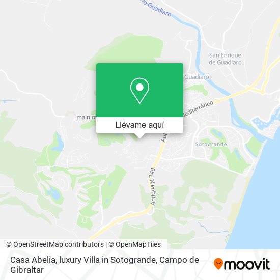 Mapa Casa Abelia, luxury Villa in Sotogrande