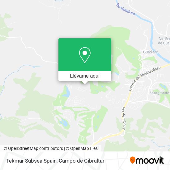 Mapa Tekmar Subsea Spain