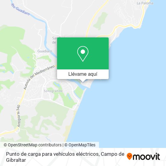 Mapa Punto de carga para vehículos eléctricos