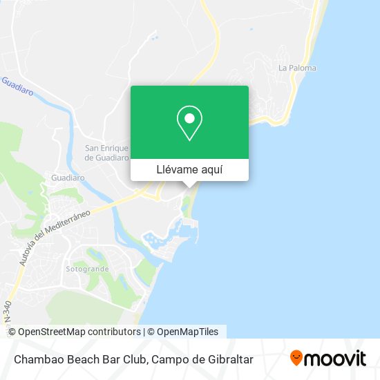 Mapa Chambao Beach Bar Club