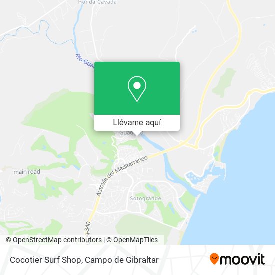 Mapa Cocotier Surf Shop