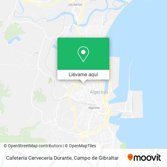 Mapa Cafetería Cervecería Durante