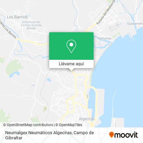 Mapa Neumalgex Neumáticos Algeciras