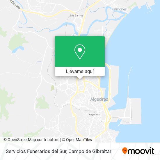Mapa Servicios Funerarios del Sur