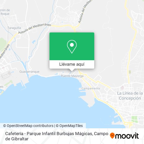 Mapa Cafetería - Parque Infantil Burbujas Mágicas