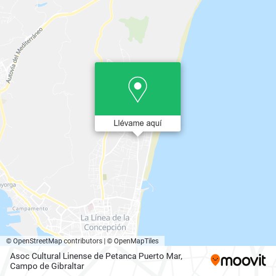 Mapa Asoc Cultural Linense de Petanca Puerto Mar