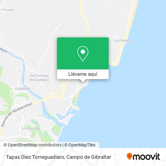 Mapa Tapas Diez Torreguadiaro