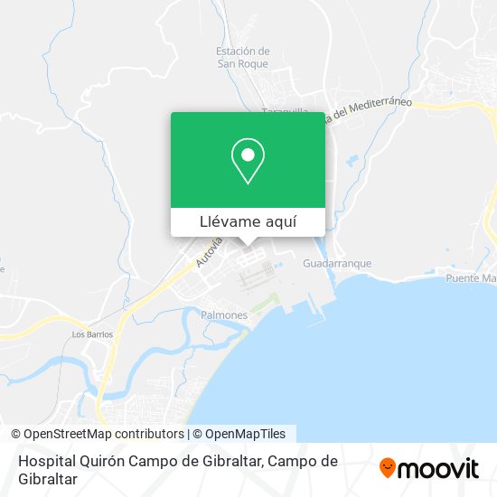 Mapa Hospital Quirón Campo de Gibraltar