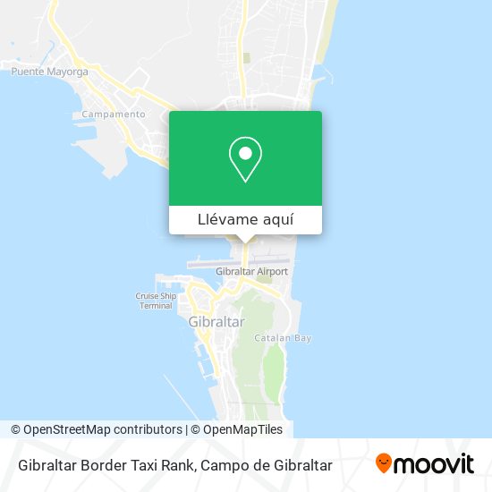 Mapa Gibraltar Border Taxi Rank