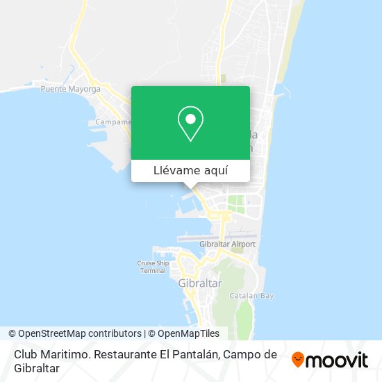 Mapa Club Maritimo. Restaurante El Pantalán