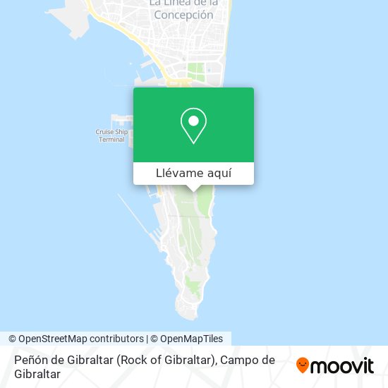 Mapa Peñón de Gibraltar (Rock of Gibraltar)