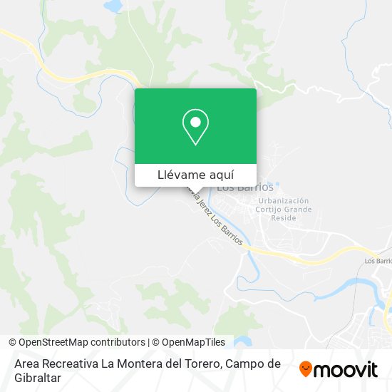 Mapa Area Recreativa La Montera del Torero