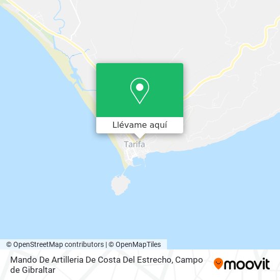 Mapa Mando De Artilleria De Costa Del Estrecho