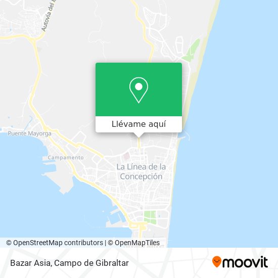 Mapa Bazar Asia