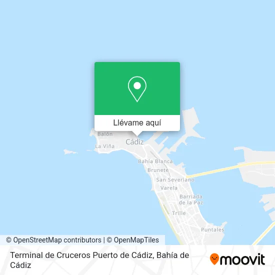 Mapa Terminal de Cruceros Puerto de Cádiz