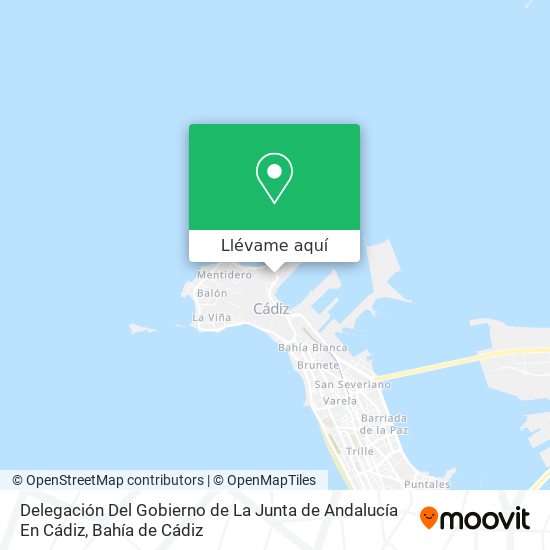 Mapa Delegación Del Gobierno de La Junta de Andalucía En Cádiz