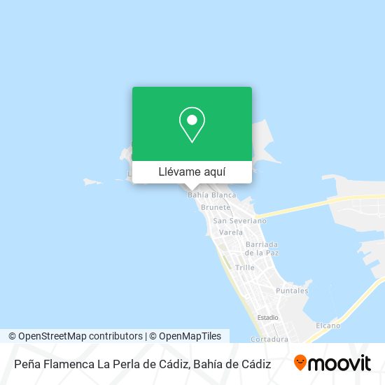 Mapa Peña Flamenca La Perla de Cádiz