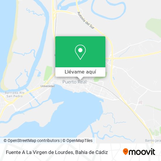 Mapa Fuente A La Virgen de Lourdes