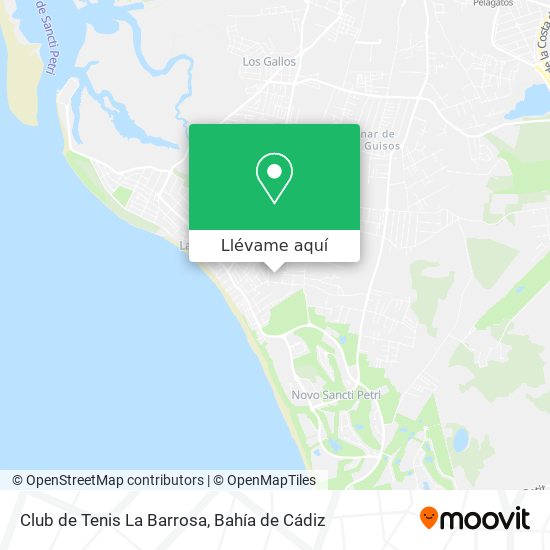 Mapa Club de Tenis La Barrosa