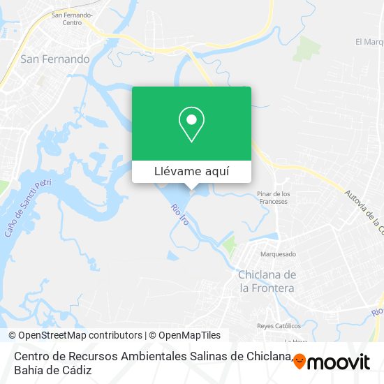 Mapa Centro de Recursos Ambientales Salinas de Chiclana