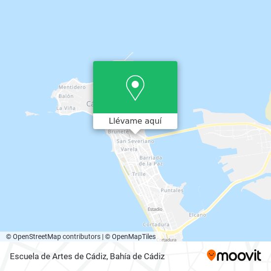 Mapa Escuela de Artes de Cádiz